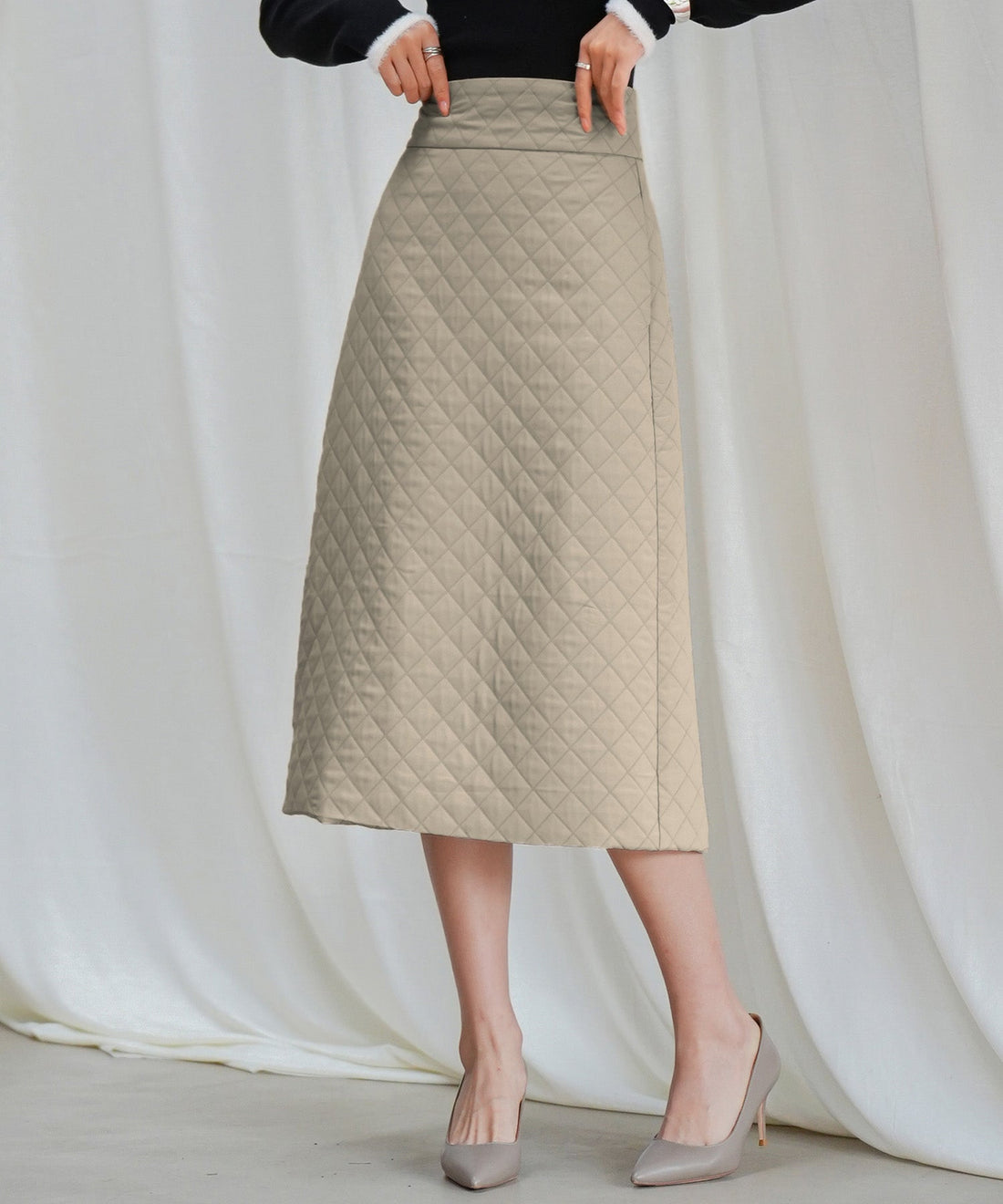 Quilted High-Waist Skirt OEM ODM reference 13 - additional view 13