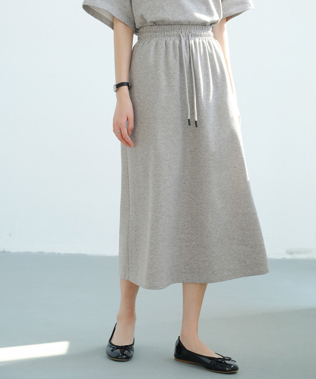 Elastic-Waist Midi Sweatshirt Skirt OEM ODM reference 13 - additional view 13