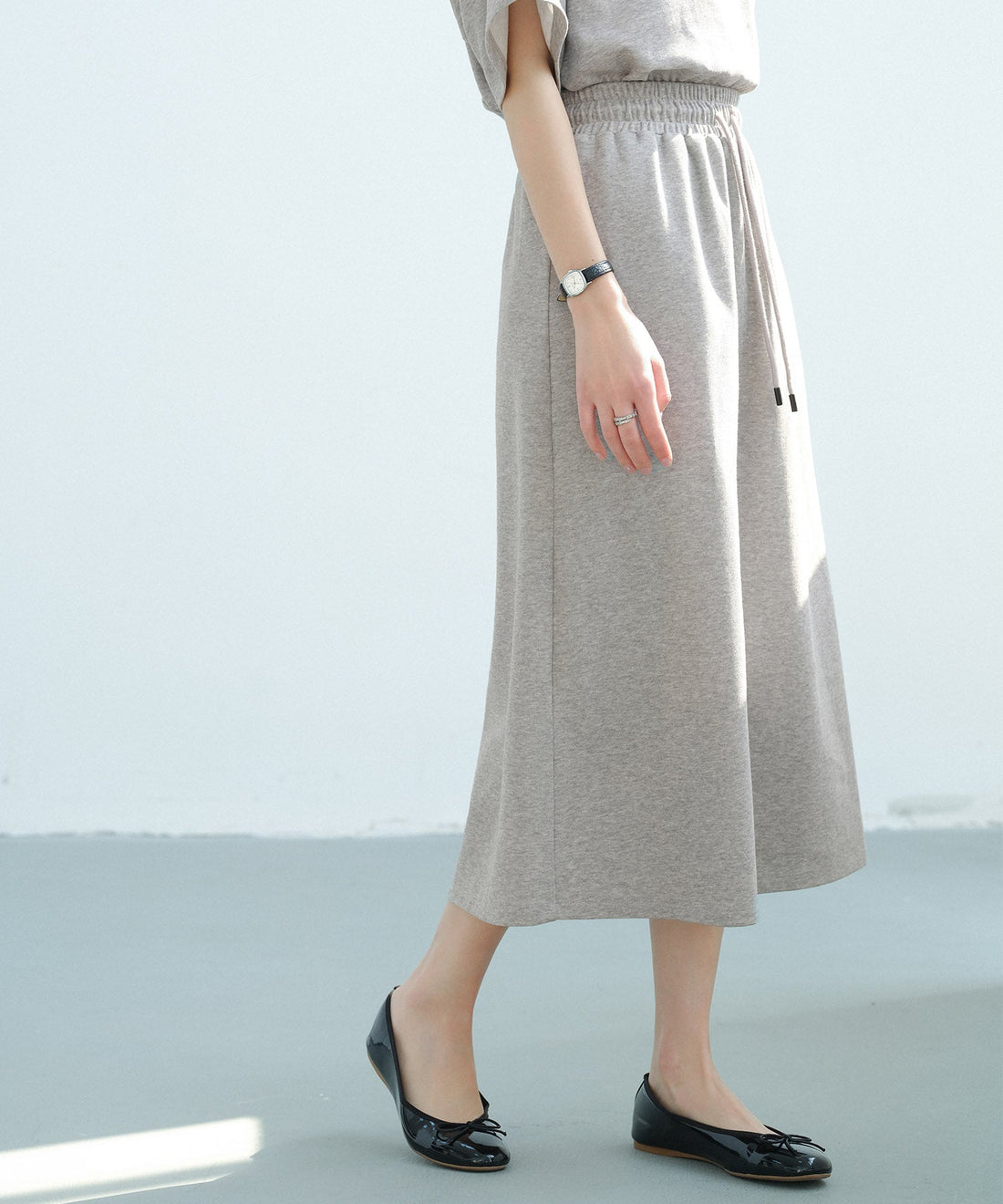 Elastic-Waist Midi Sweatshirt Skirt OEM ODM reference 14 - additional view 14