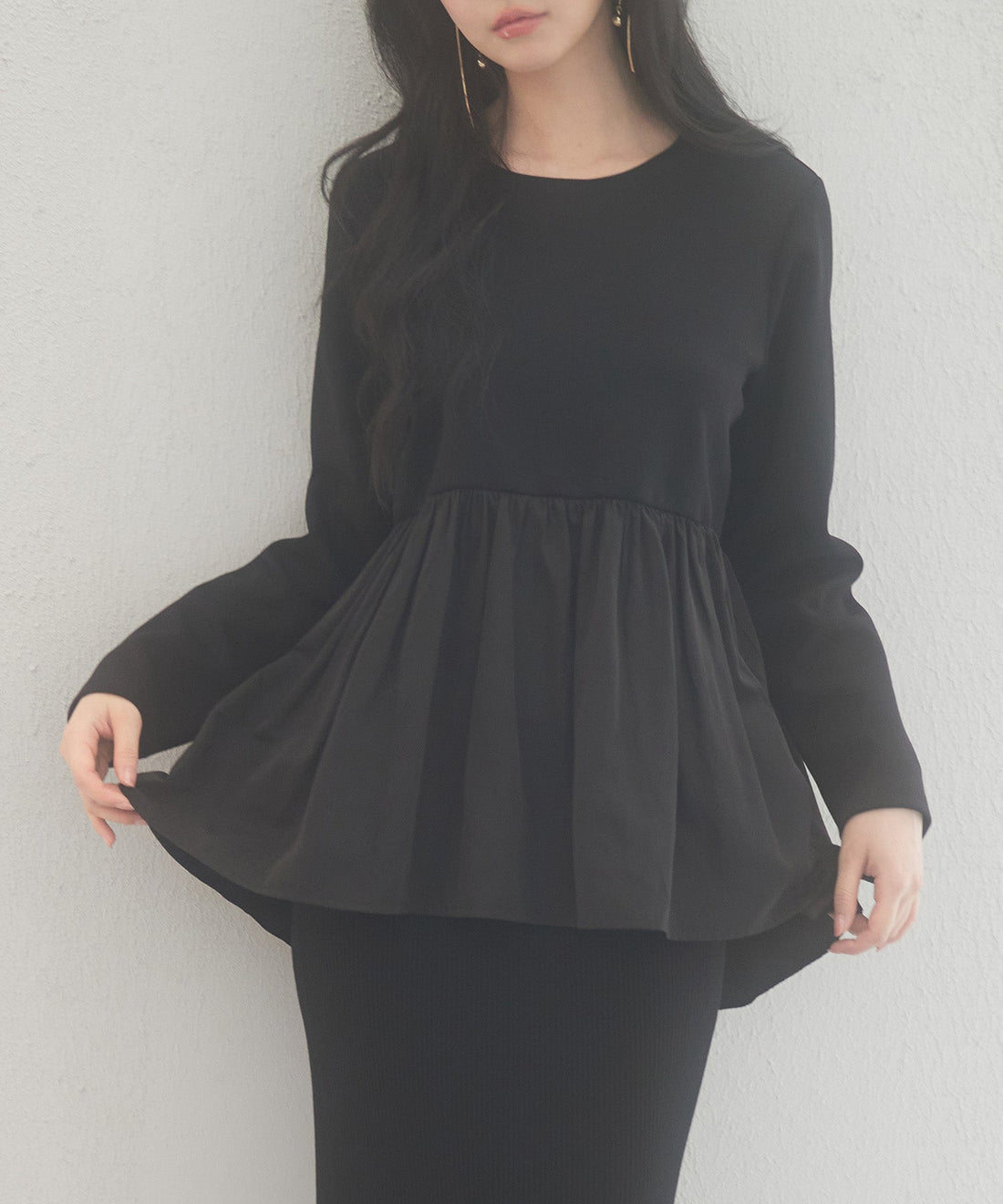 Detachable-Collar 2-Way Peplum Top OEM ODM reference 12 - additional view 12