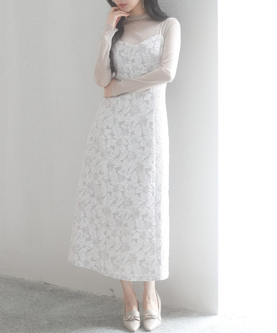 Jacquard Back-Slit Camisole Dress OEM ODM reference 11 - additional view 11