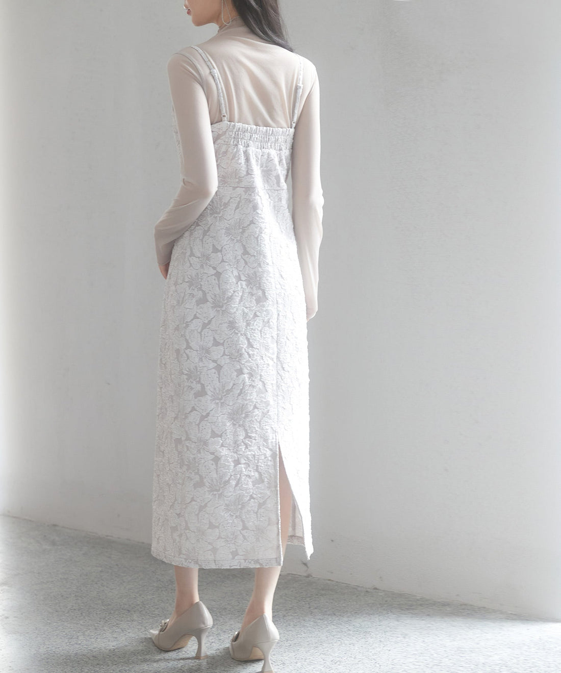 Jacquard Back-Slit Camisole Dress OEM ODM reference 12 - additional view 12