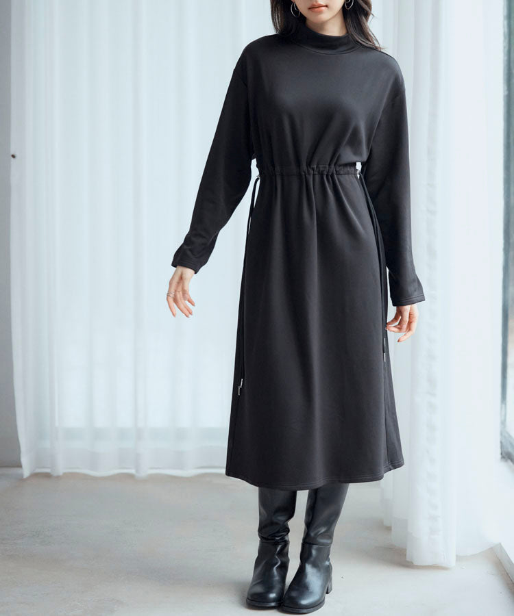 Drawstring-Waist Brushed-Back Dress OEM ODM reference 8 - additional view 8