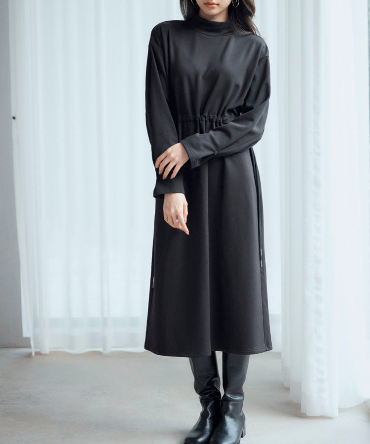 Drawstring-Waist Brushed-Back Dress OEM ODM reference 9 - additional view 9