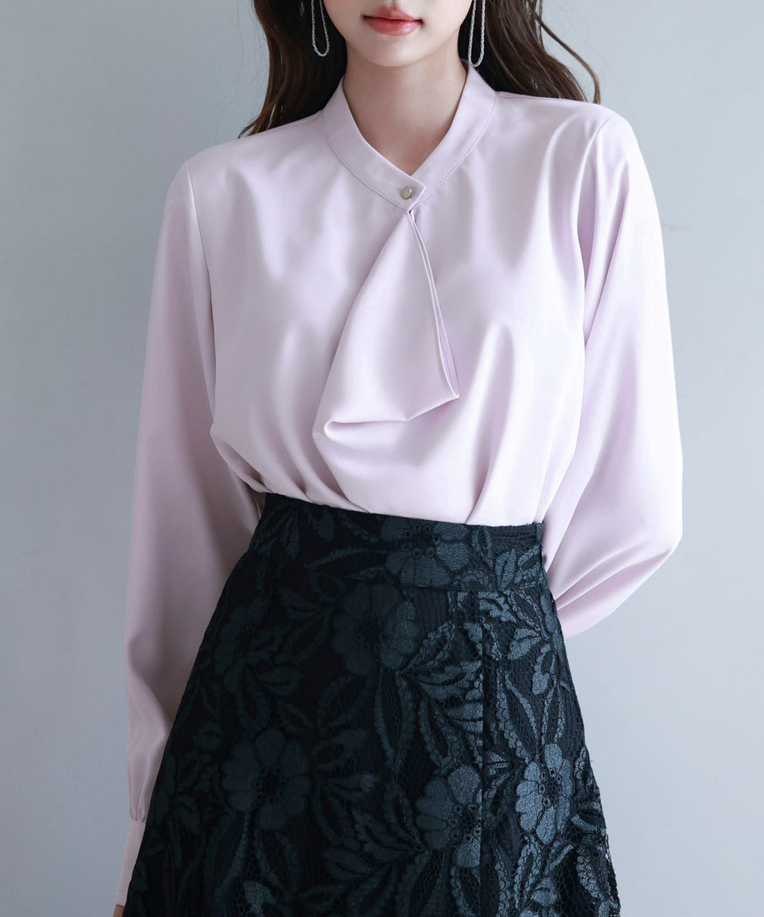 Fluid Ruffle Blouse with Gold Buttons OEM ODM reference 15 - additional view 15
