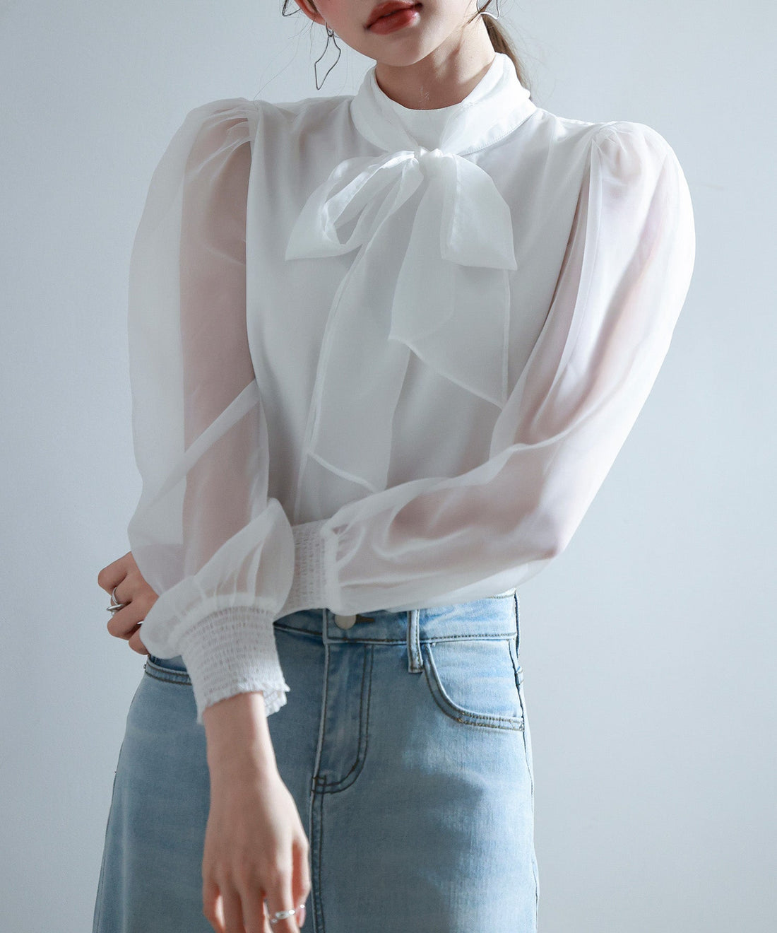 3-Way Organza Bow Blouse OEM ODM reference 9 - additional view 9