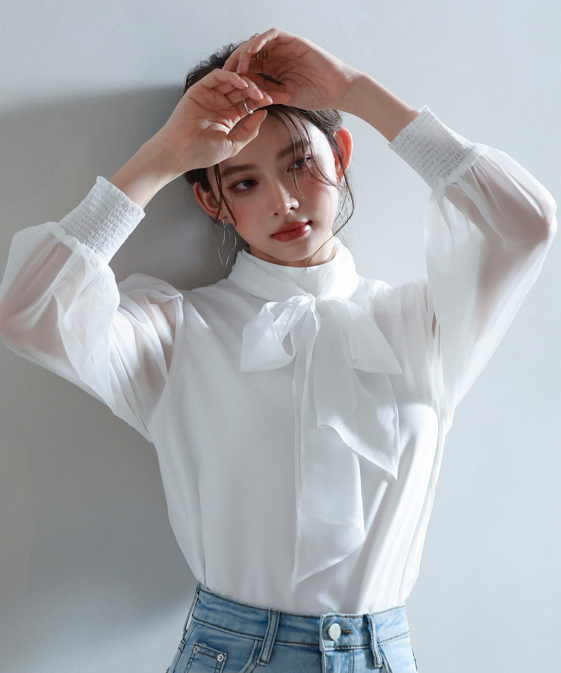3-Way Organza Bow Blouse OEM ODM reference 11 - additional view 11