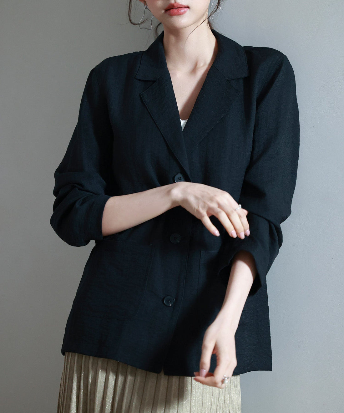 Front-Pocket Tailored Blazer OEM ODM reference 15 - additional view 15