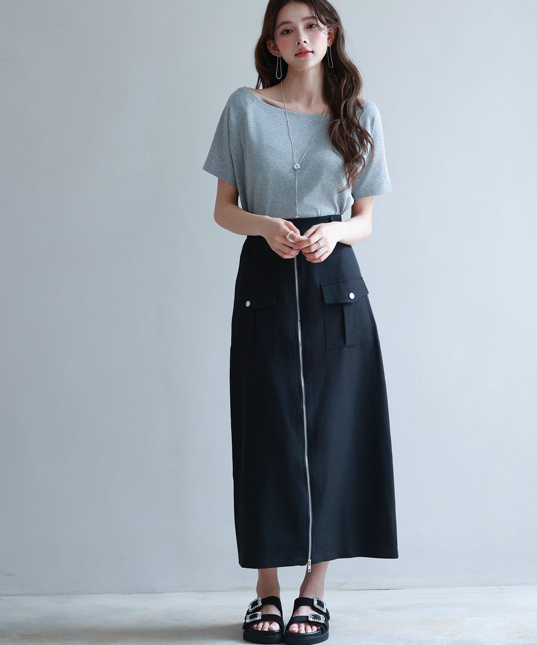 High-Waist Long Fitted Skirt OEM ODM reference 12 - additional view 12