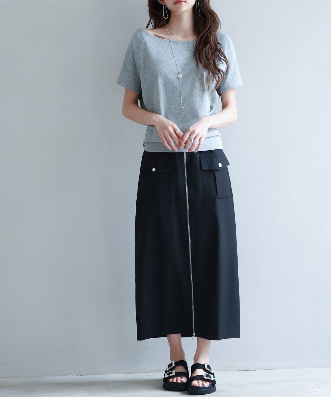 High-Waist Long Fitted Skirt OEM ODM reference 14 - additional view 14