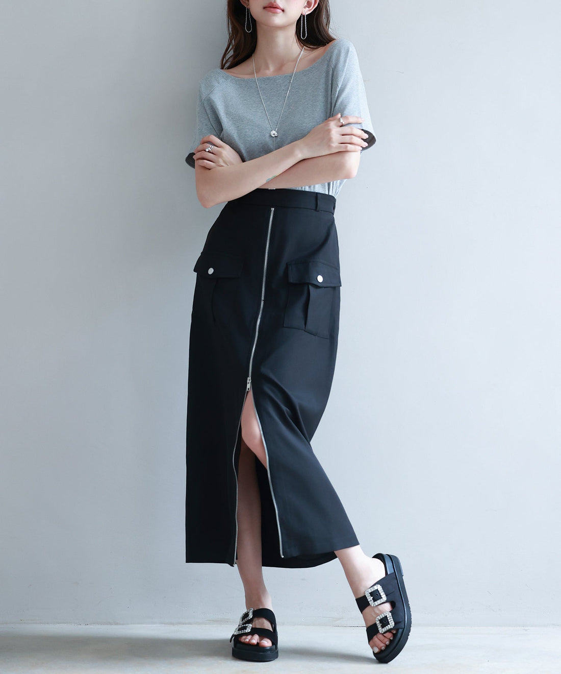 High-Waist Long Fitted Skirt OEM ODM reference 9 - additional view 9