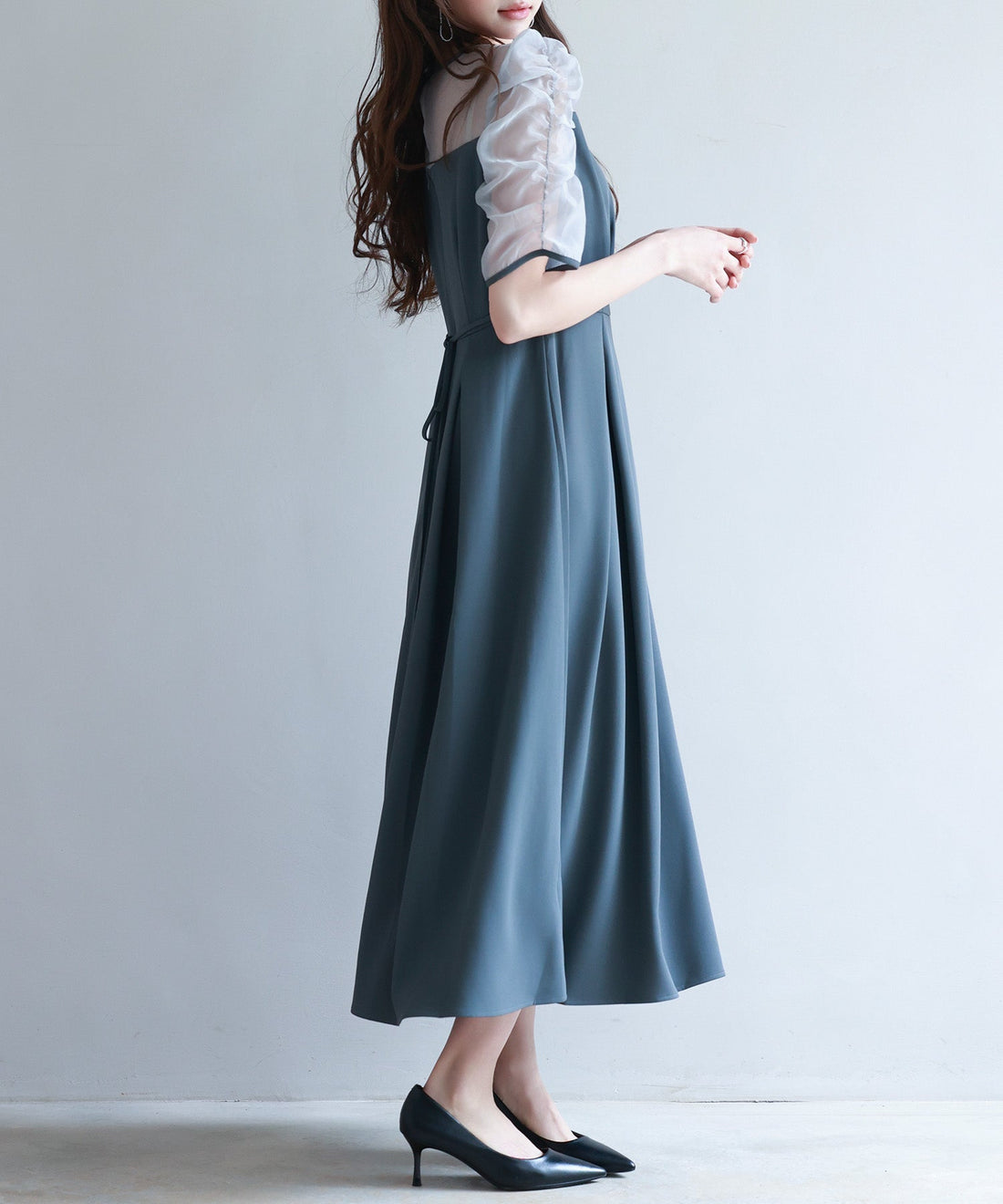 Mixed-Material Bustier-Style Dress OEM ODM reference 12 - additional view 12
