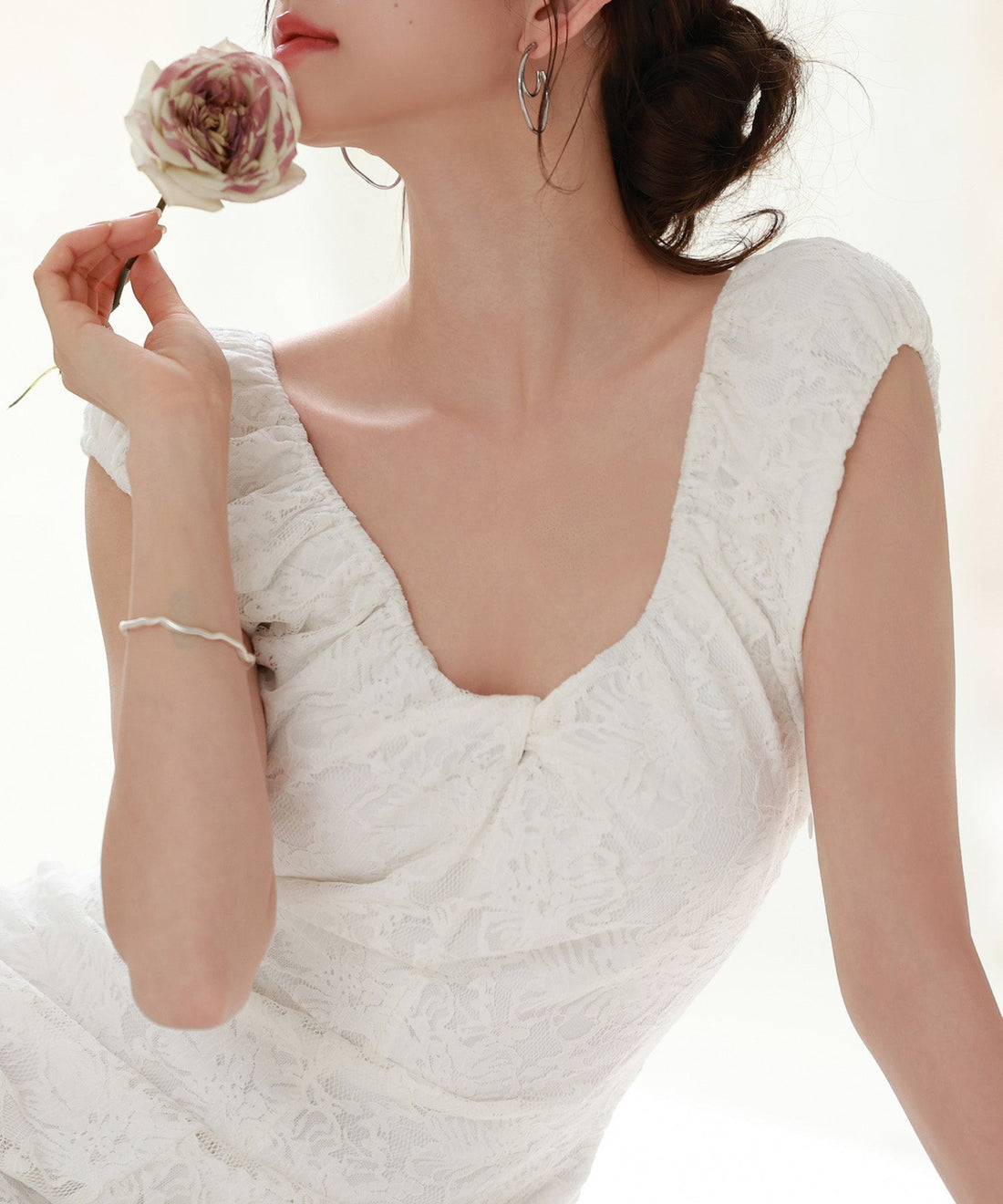 A-Line Midi Full-Lace Dress OEM ODM reference 9 - additional view 9