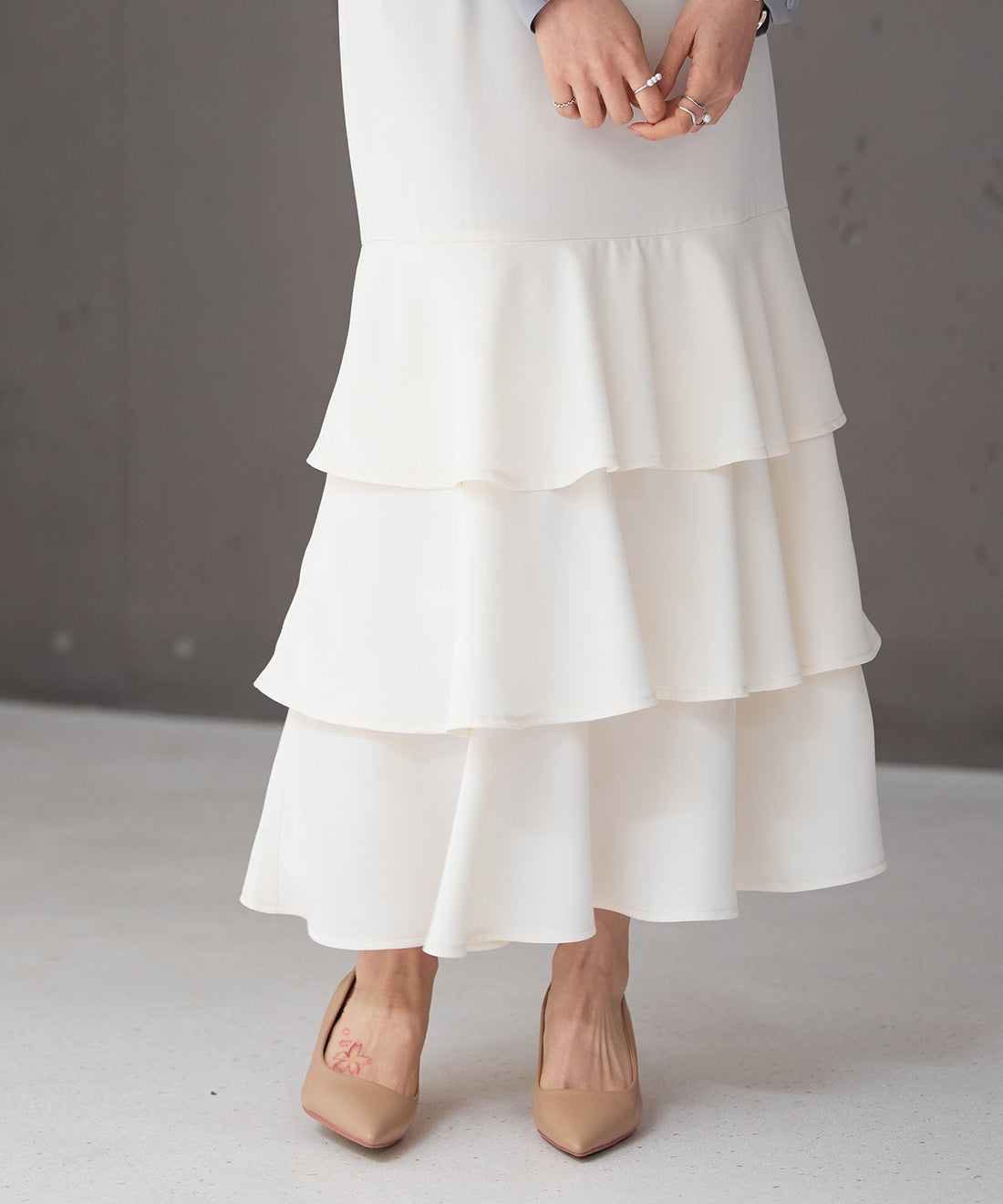 Ruffled Tiered Maxi Skirt OEM ODM reference 9 - additional view 9