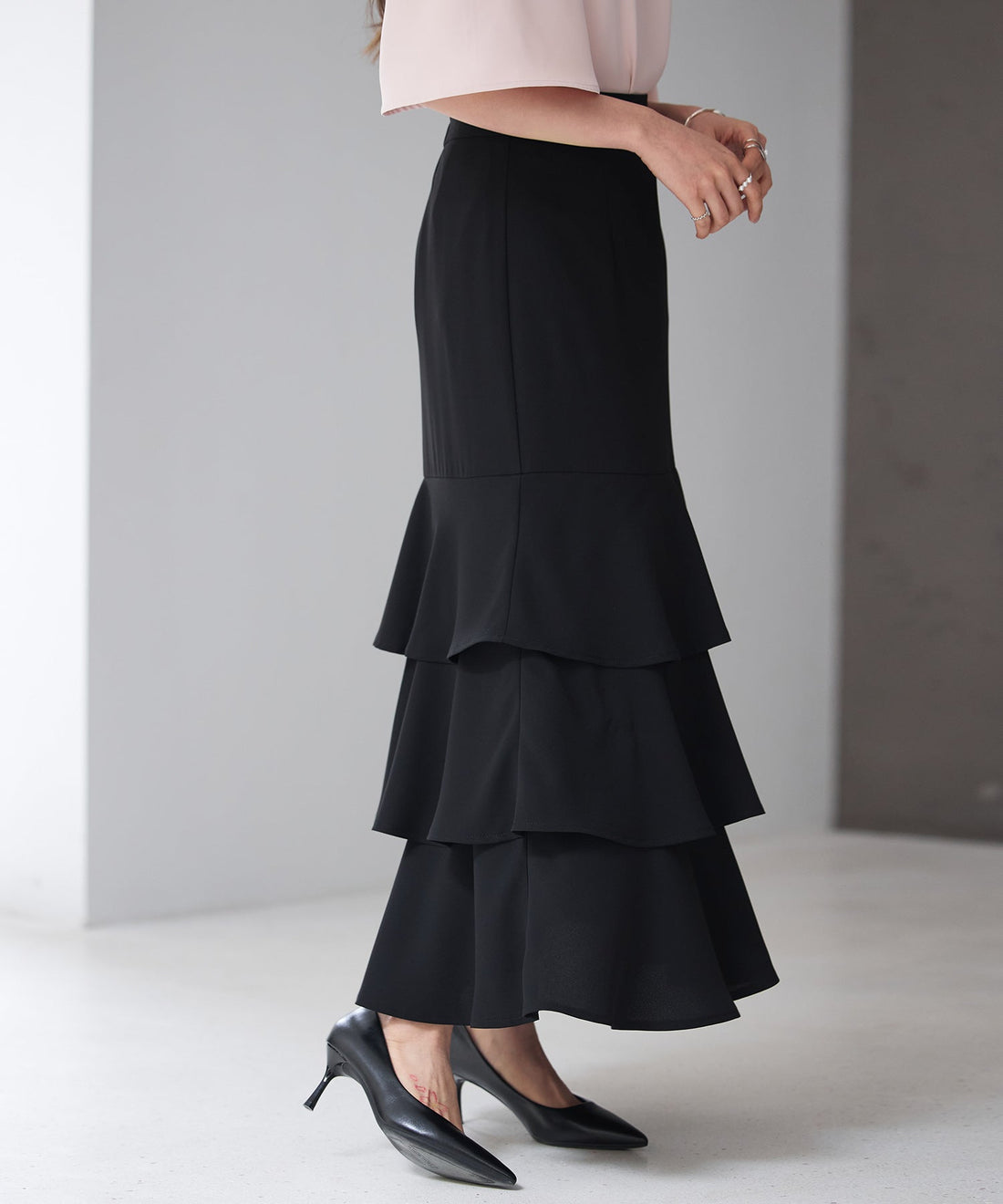 Ruffled Tiered Maxi Skirt OEM ODM reference 13 - additional view 13