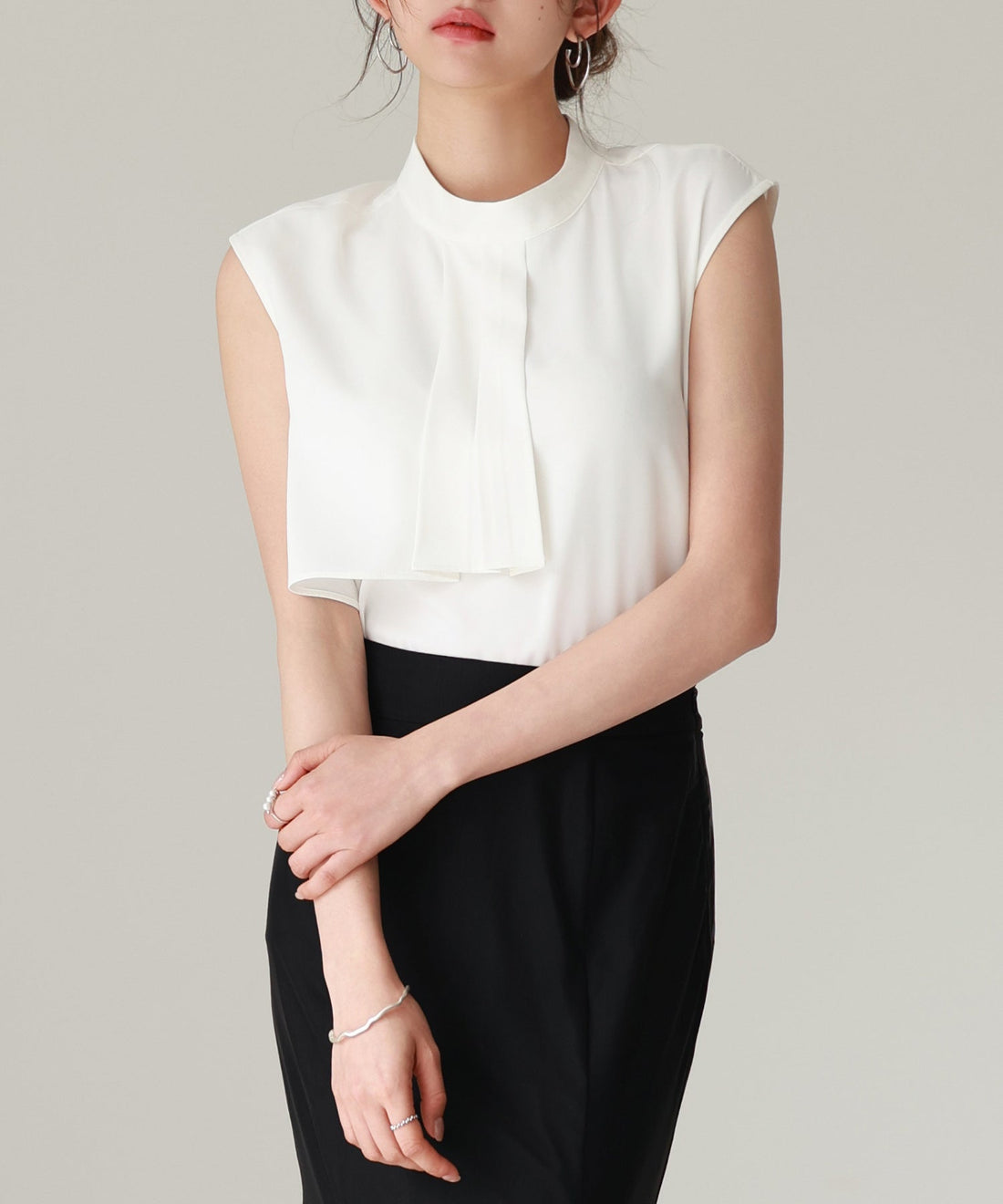 Asymmetric Bow-Tie Blouse OEM ODM reference 9 - additional view 9