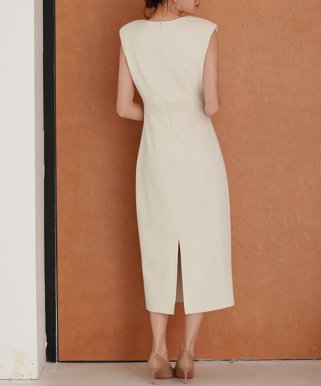 Deep V-Neck Jersey Dress OEM ODM reference 14 - additional view 14