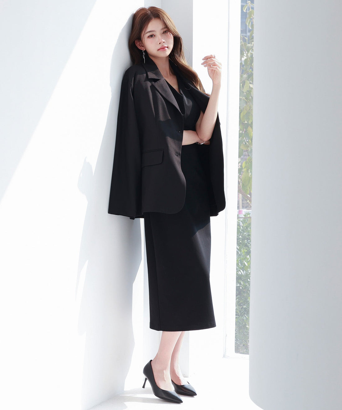 Deep V-Neck Jersey Dress OEM ODM reference 10 - additional view 10