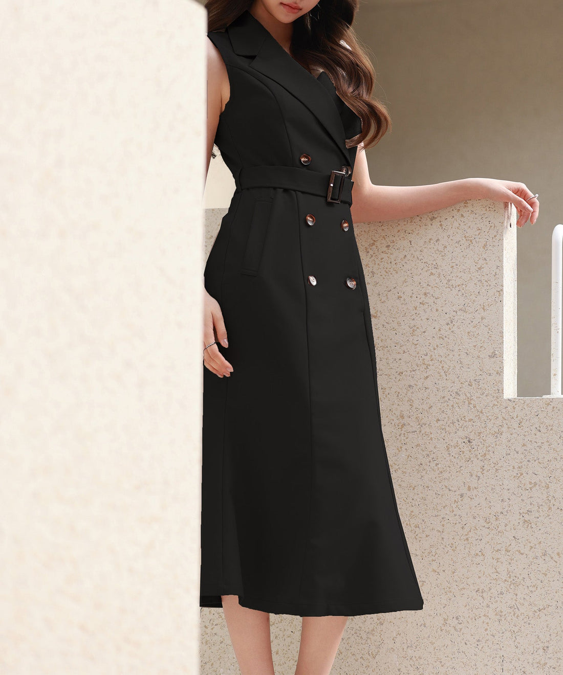 Sleeveless Mermaid Trench-Style Dress OEM ODM reference 8 - additional view 8