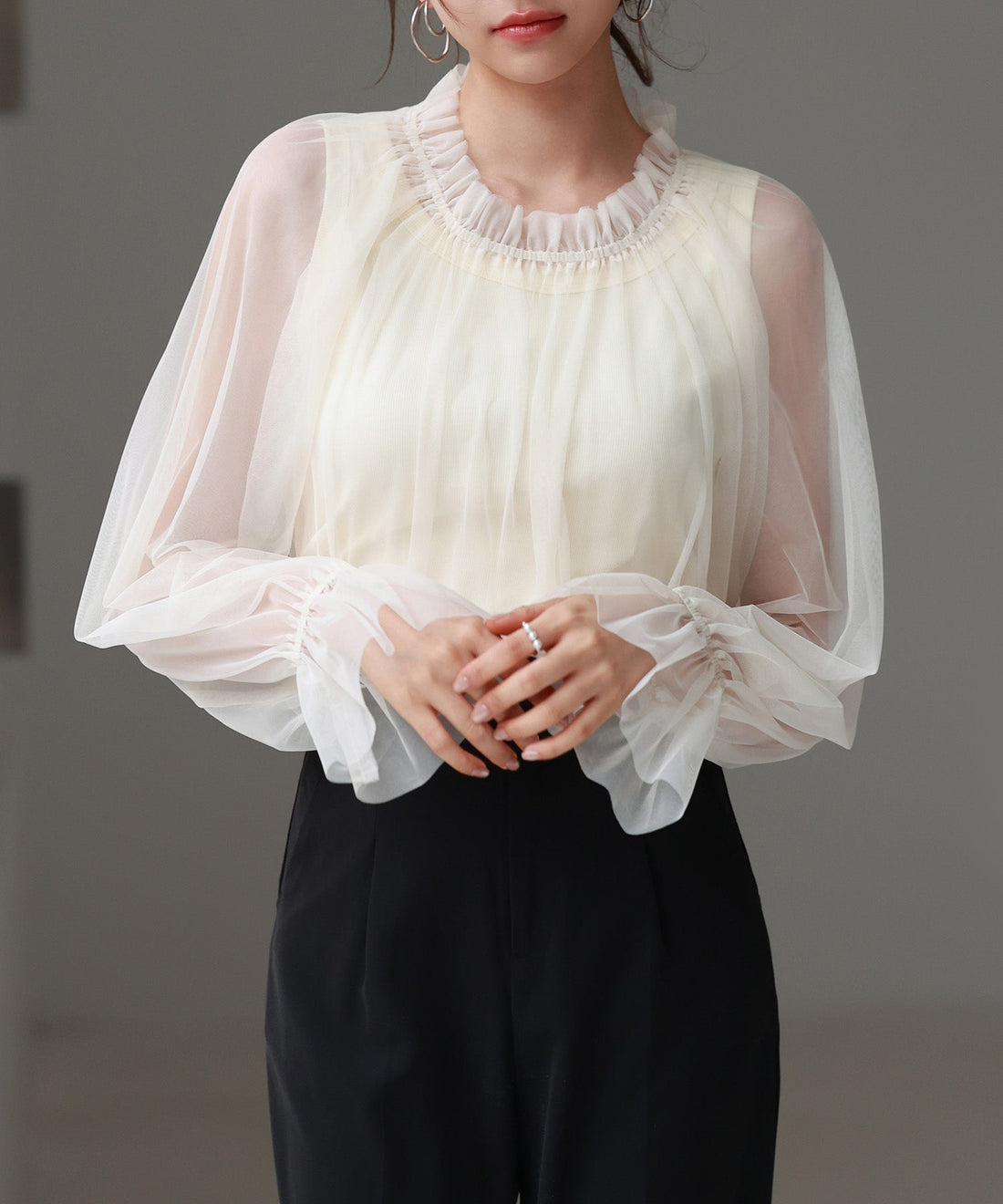 Sleeveless Top & Tulle Blouse Set OEM ODM reference 8 - additional view 8