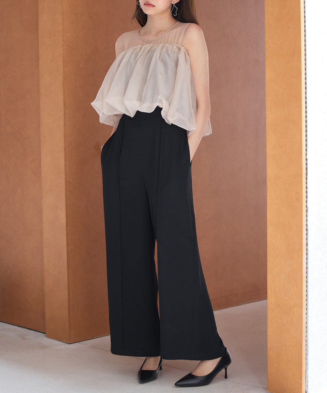 Organza Top & Jumpsuit Two-Piece Set OEM ODM reference 12 - additional view 12