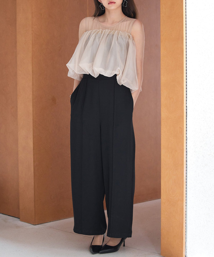 Organza Top & Jumpsuit Two-Piece Set OEM ODM reference 1