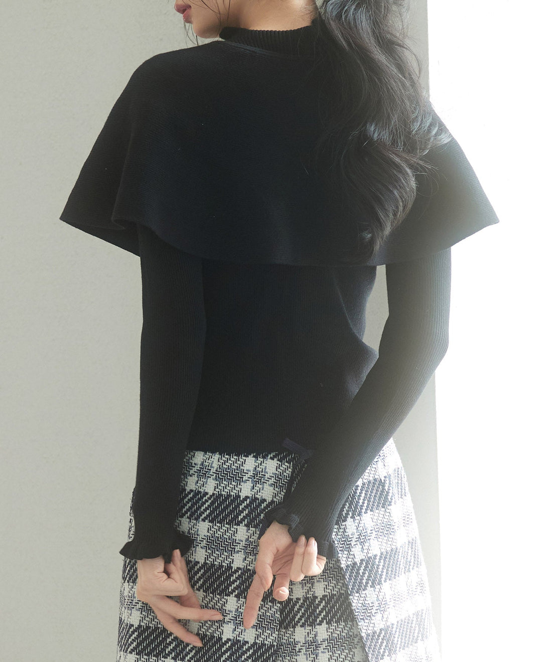 Cape-Collar Bolero & Knit Top Set OEM ODM reference 11 - additional view 11