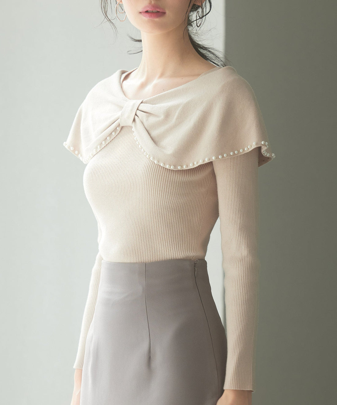Pearl Big-Ribbon Knit Pullover OEM ODM reference 14 - additional view 14