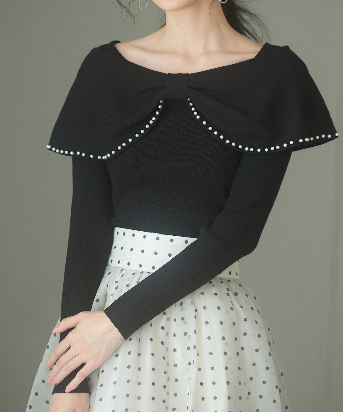 Pearl Big-Ribbon Knit Pullover OEM ODM reference 10 - additional view 10