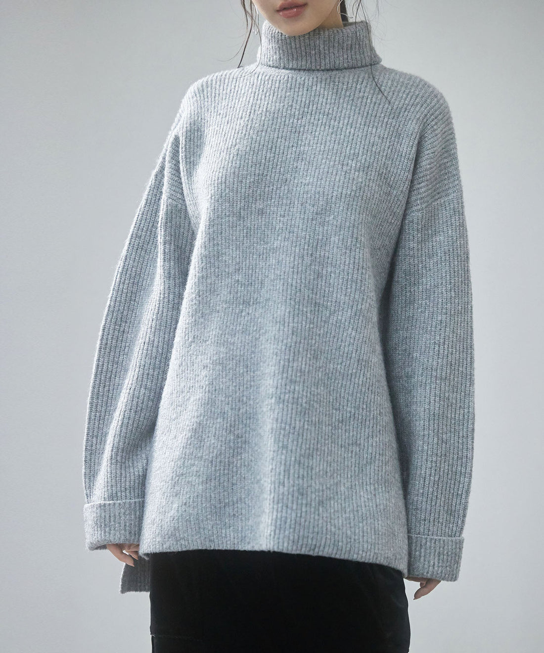 Relaxed High-Neck Knit Pullover OEM ODM reference 12 - additional view 12