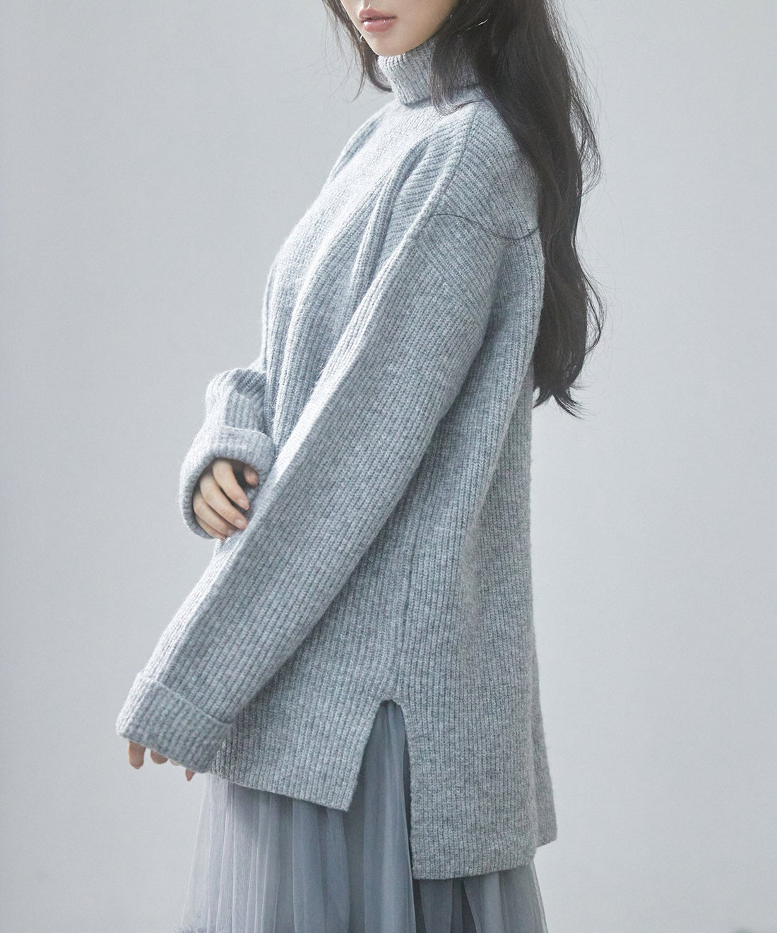 Relaxed High-Neck Knit Pullover OEM ODM reference 13 - additional view 13