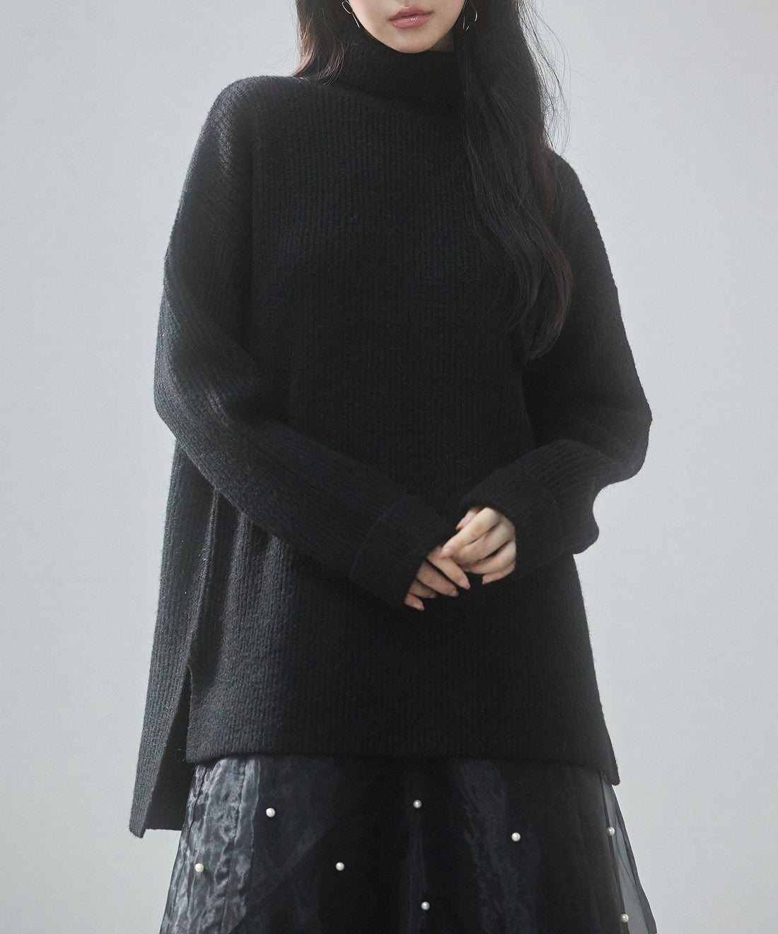 Relaxed High-Neck Knit Pullover OEM ODM reference 9 - additional view 9