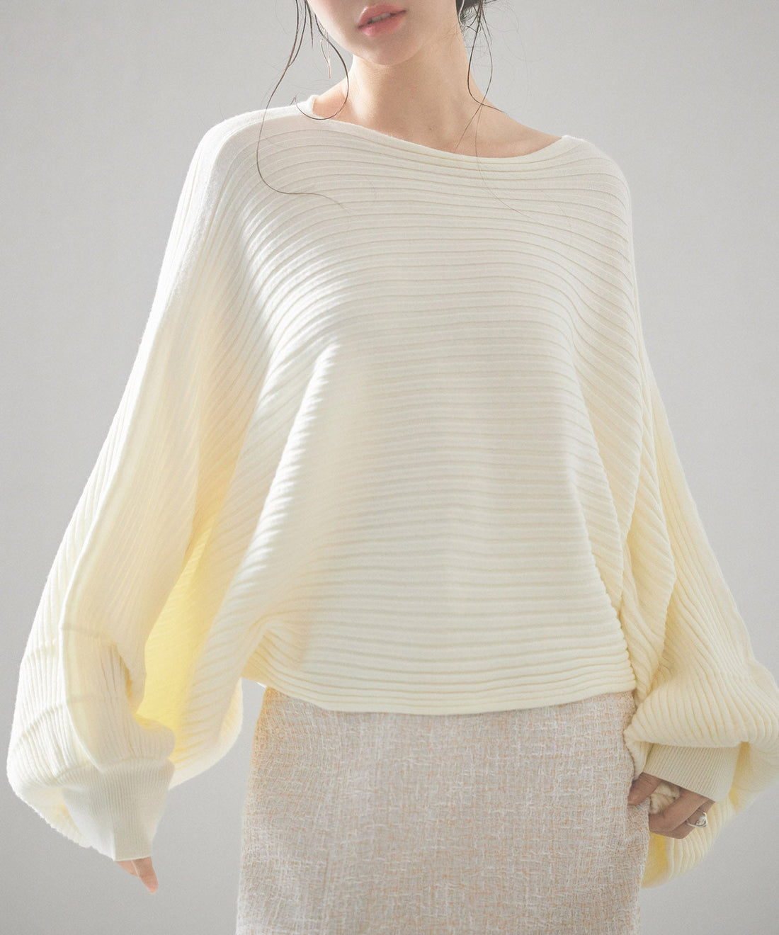 Boat-Neck Dolman-Sleeve Knit Top OEM ODM reference 8 - additional view 8