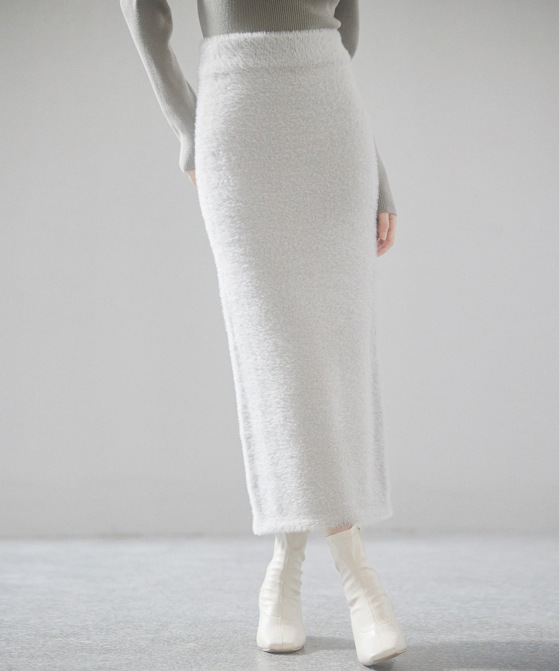 Fluffy Shaggy Fitted Knit Skirt OEM ODM reference 11 - additional view 11