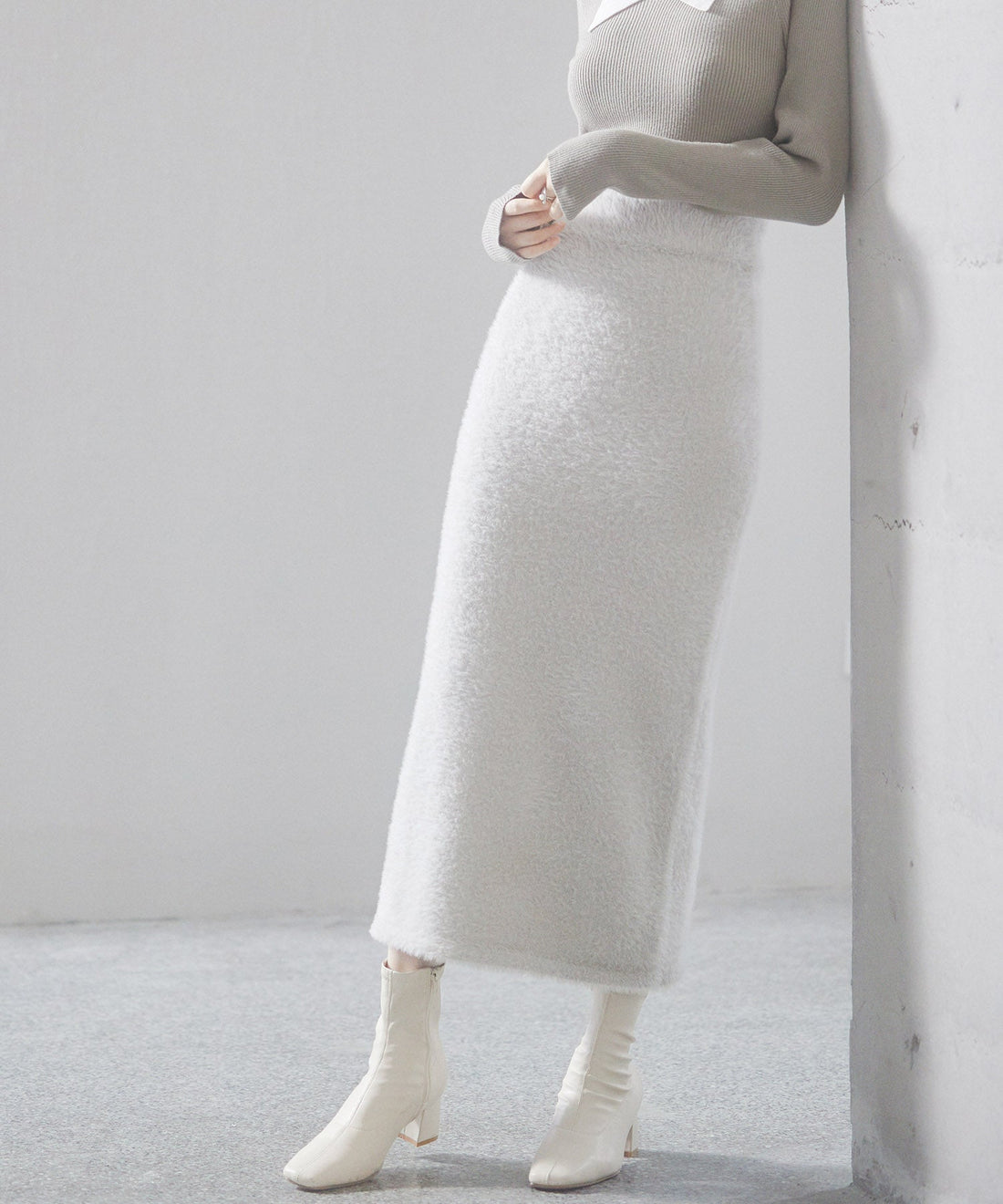 Fluffy Shaggy Fitted Knit Skirt OEM ODM reference 15 - additional view 15