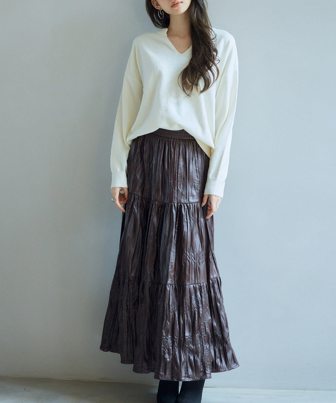 Key-Neck Drop-Shoulder Knit Pullover OEM ODM reference 8 - additional view 8