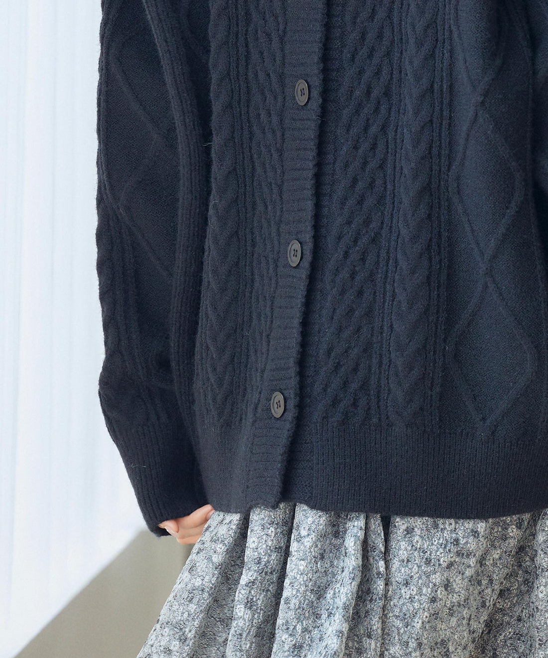 3-Way Cable-Knit Cardigan OEM ODM reference 15 - additional view 15