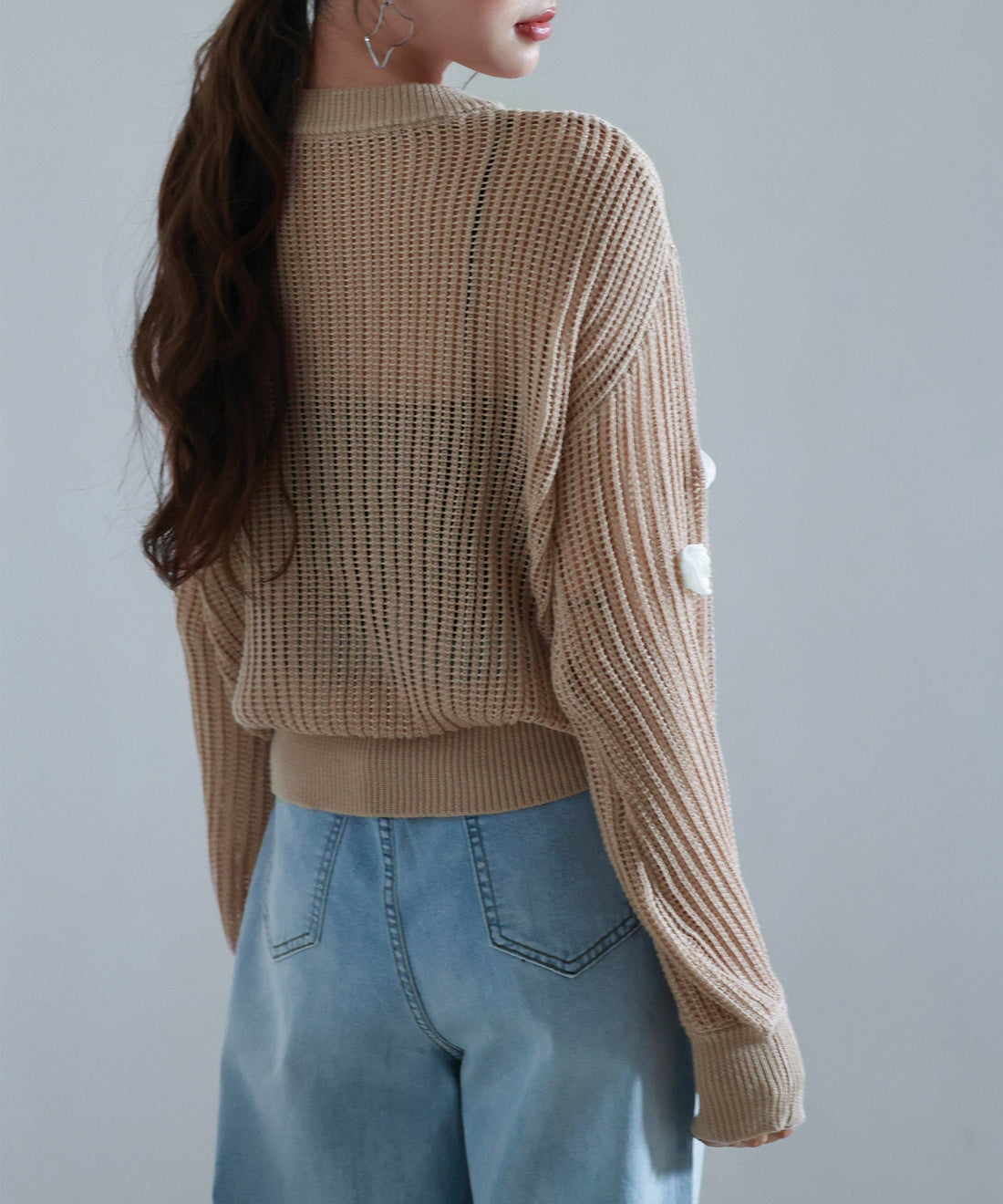 Motif Openwork Knit Pullover OEM ODM reference 10 - additional view 10