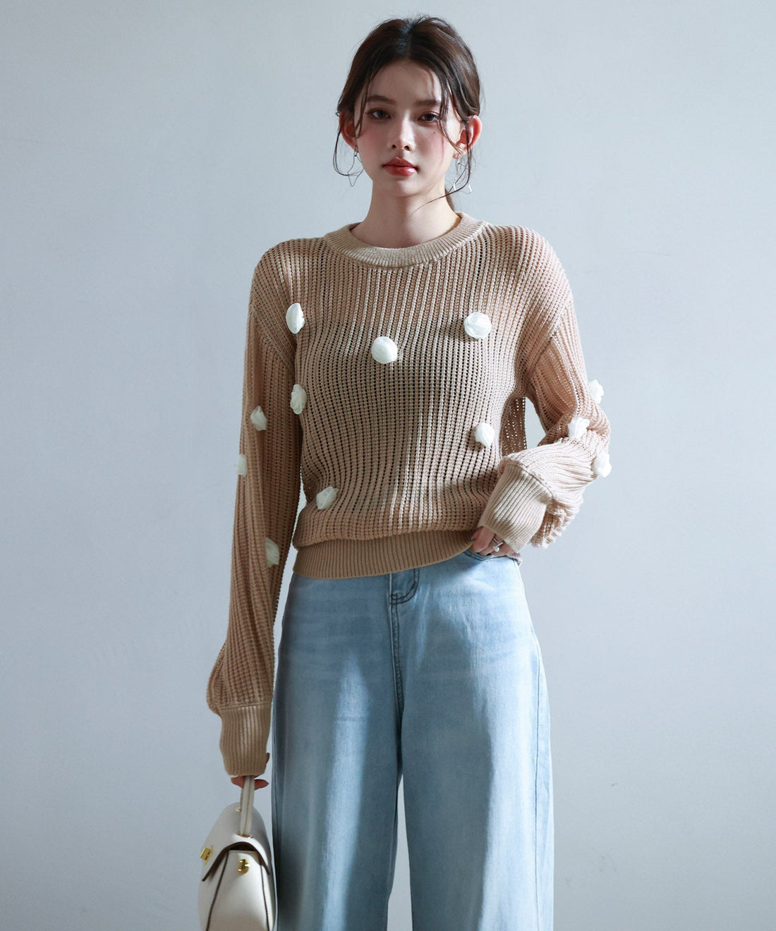 Motif Openwork Knit Pullover OEM ODM reference 12 - additional view 12