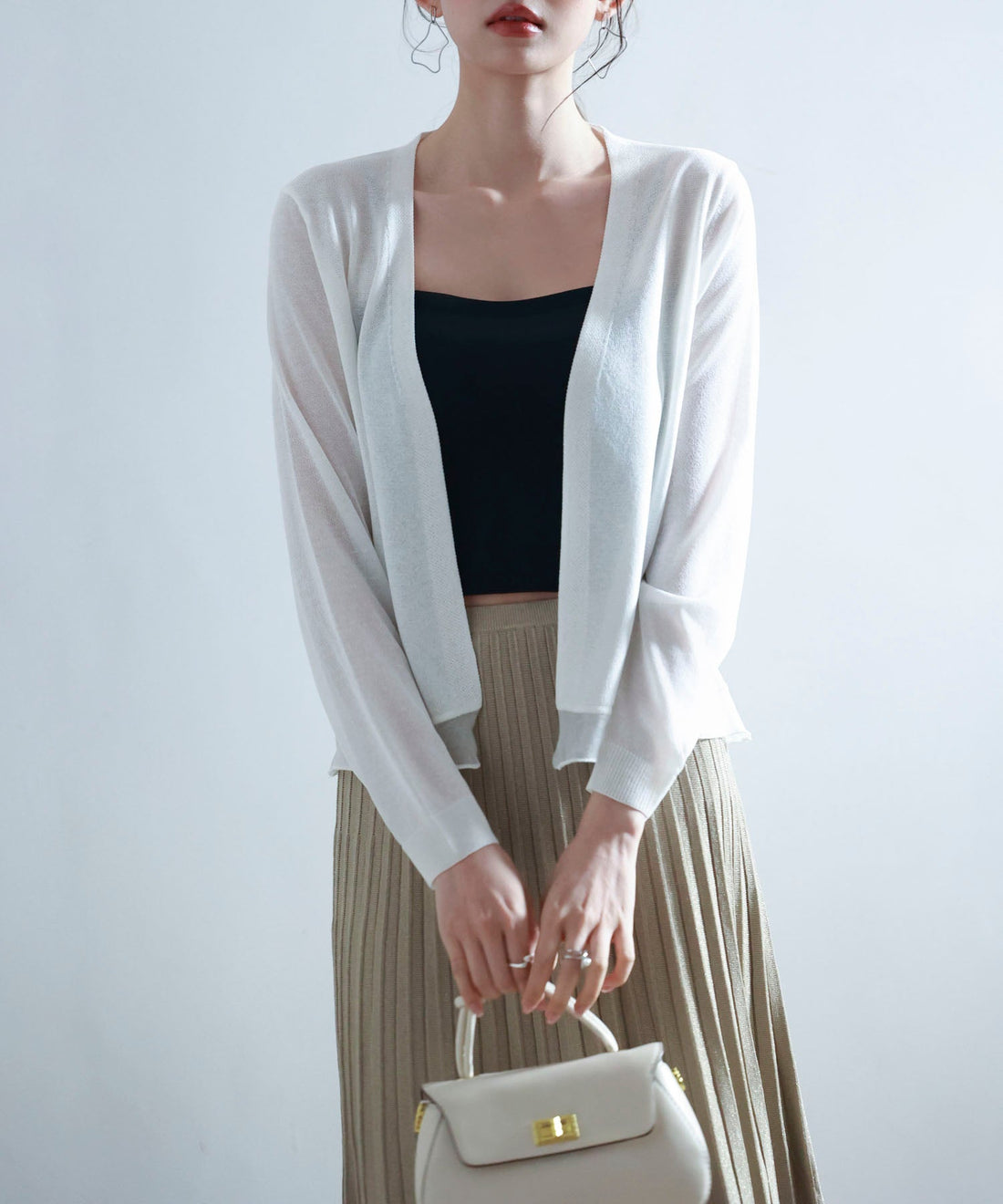 Sheer-Hem Summer Knit Cardigan OEM ODM reference 8 - additional view 8