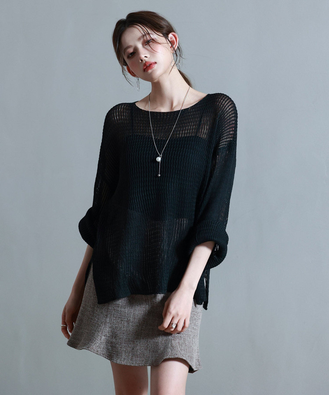 Openwork Oversized Knit Pullover OEM ODM reference 15 - additional view 15