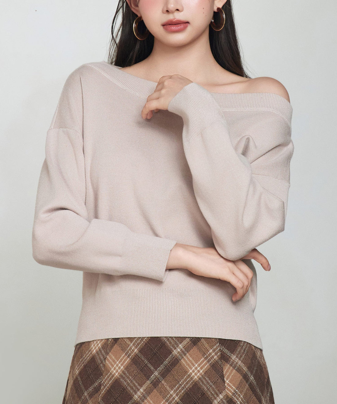 Convertible Off-Shoulder Knit Top OEM ODM reference 8 - additional view 8