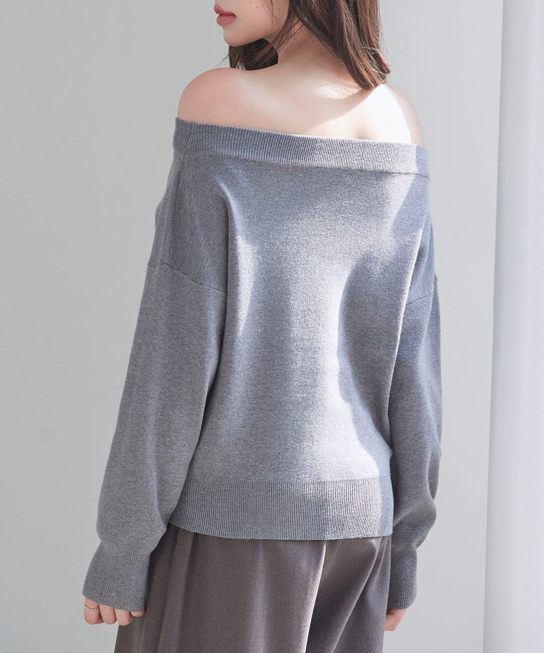 Convertible Off-Shoulder Knit Top OEM ODM reference 14 - additional view 14