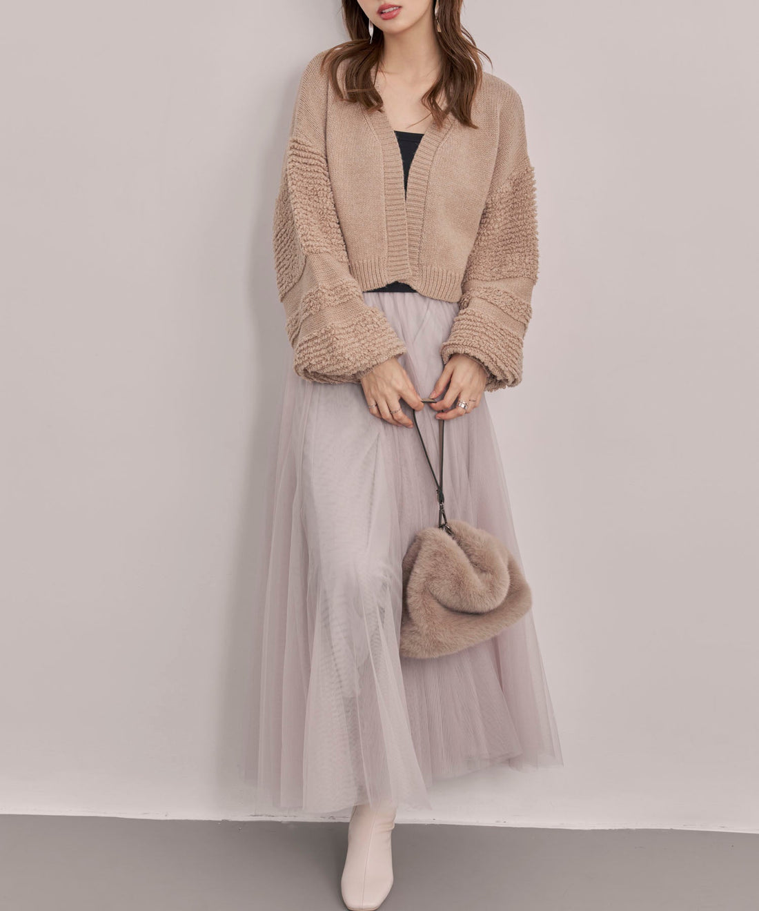 Cropped Voluminous Knit Cardigan OEM ODM reference 13 - additional view 13