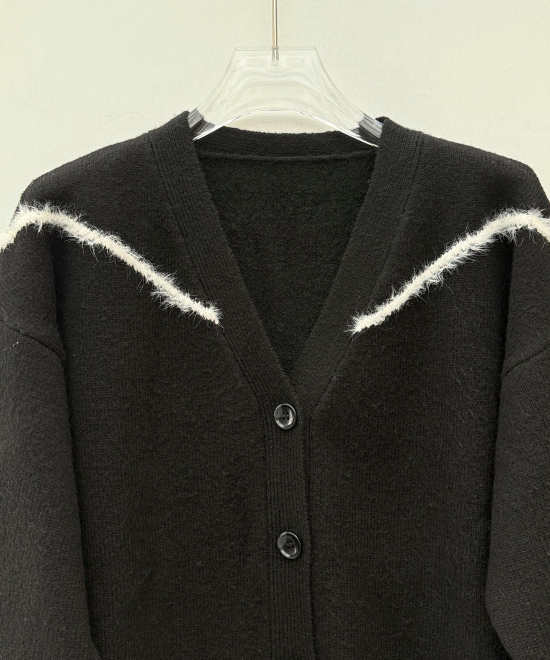 Contrast-Trim Long Knit Cardigan OEM ODM reference 13 - additional view 13