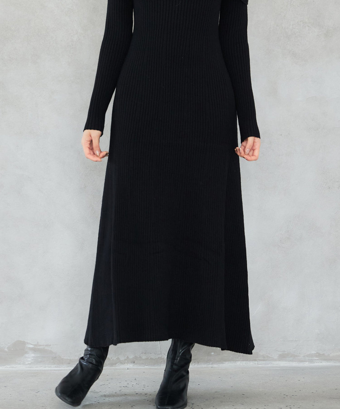 Off-Shoulder Long Knit Dress OEM ODM reference 9 - additional view 9