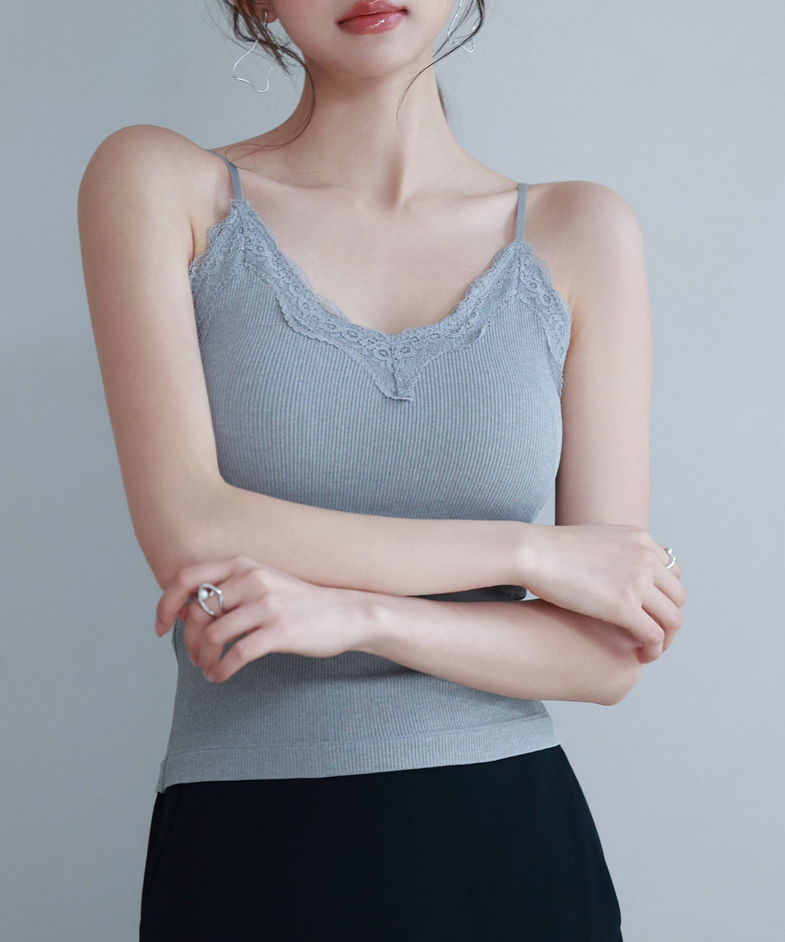 Lace-Neckline Jersey Camisole OEM ODM reference 9 - additional view 9