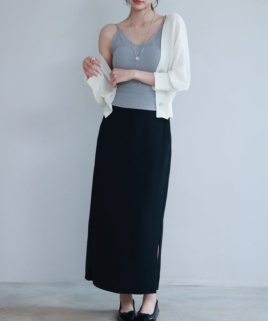 Lace-Neckline Jersey Camisole OEM ODM reference 13 - additional view 13