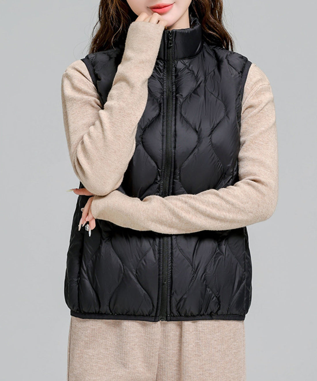 Monochrome Quilted Down Vest OEM ODM reference 9 - additional view 9