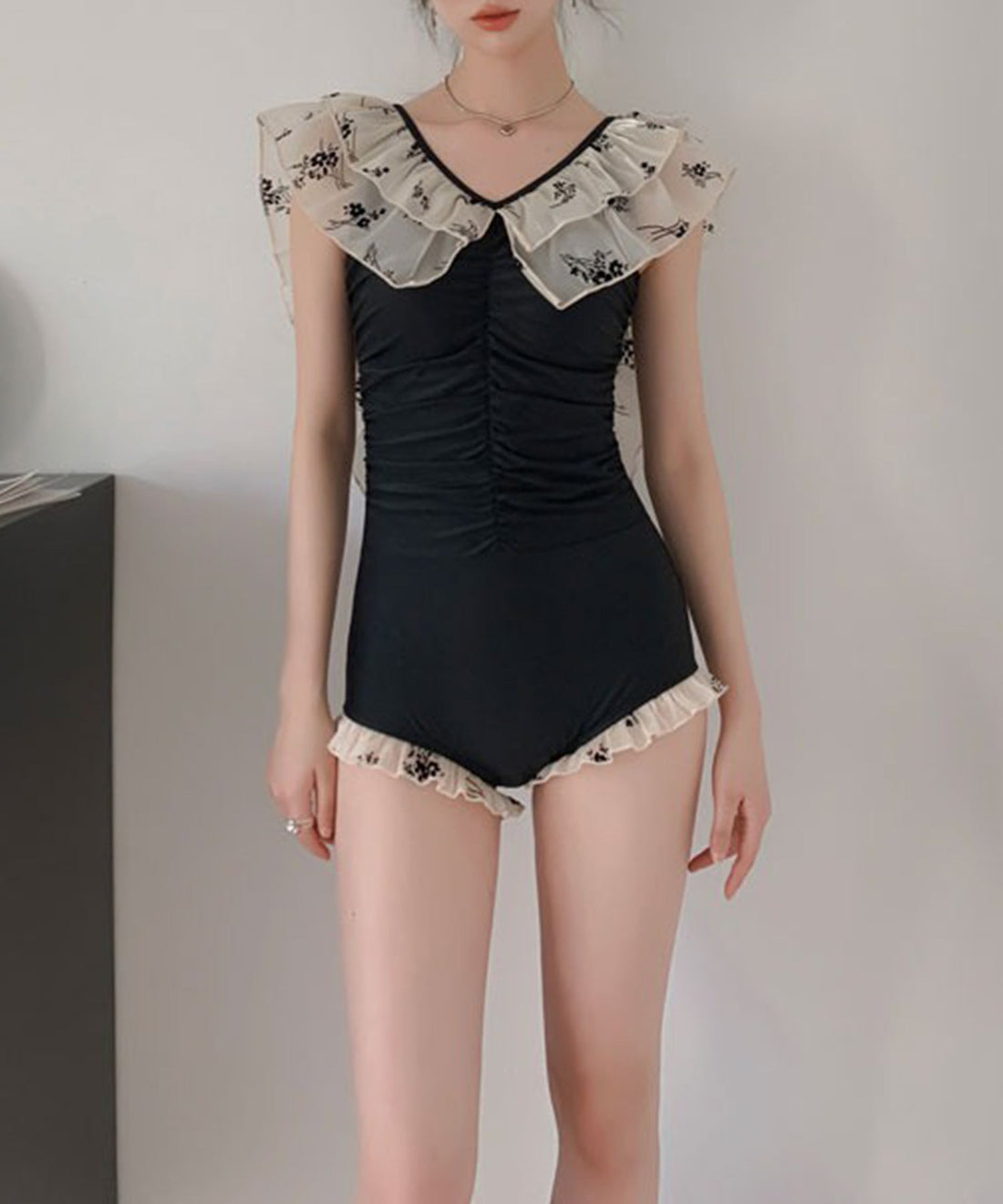 Double-Ruffle Cross-Back Swimsuit OEM ODM reference 11 - additional view 11